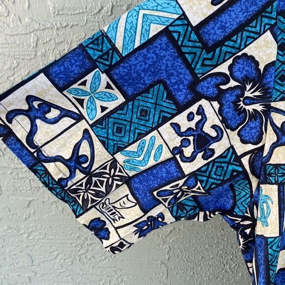 Hawaii Sz L Hawaiian Shirt Sz L 1/4 Button Down - Picture 6 of 11